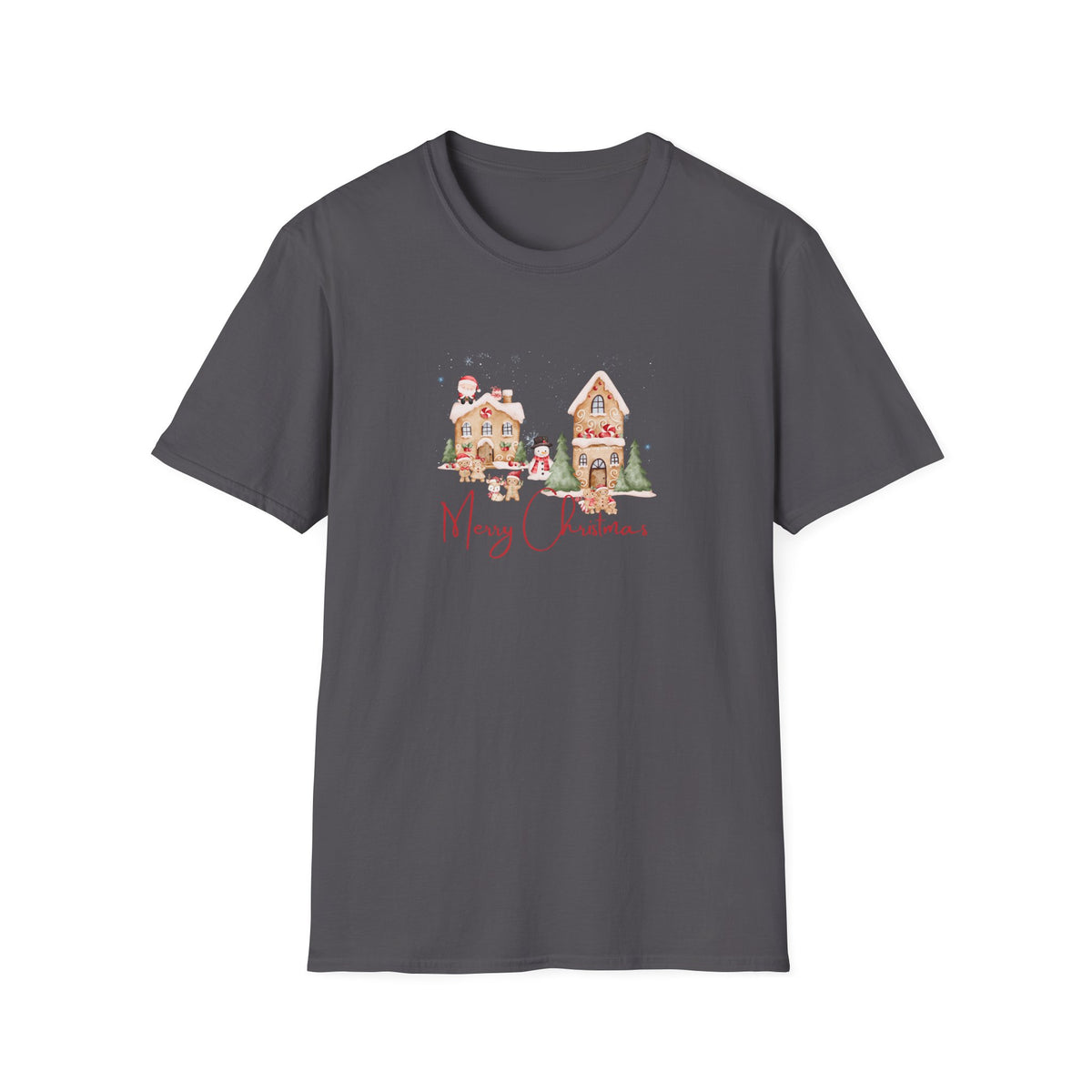 Gingerbread Scene - Unisex Softstyle T-Shirt