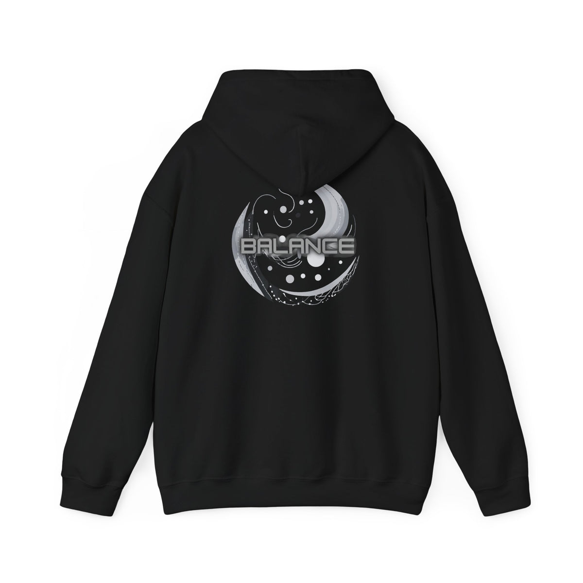 Balance (printed on back) - Statement Graphic - Unisex Heavy Blend™ Hooded Sweatshirt