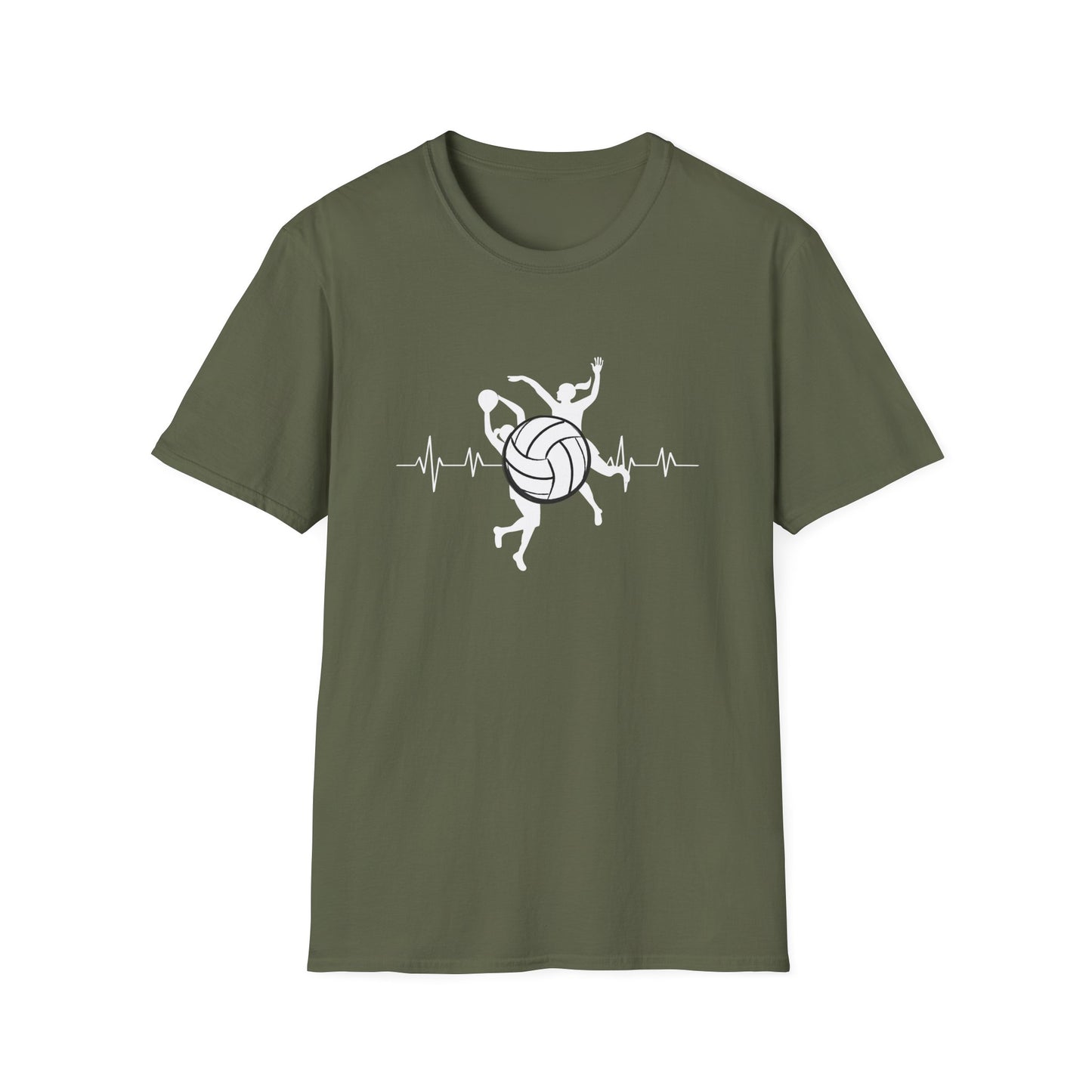 Netball heartbeat - Unisex Softstyle T-Shirt
