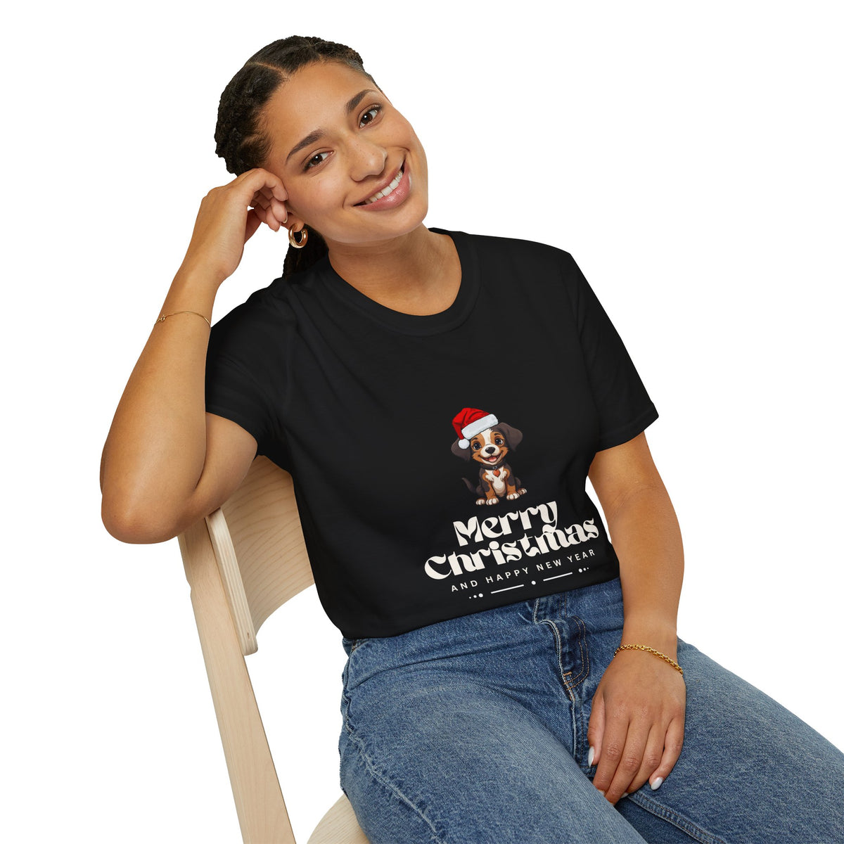Doggy Merry Christmas - Unisex Softstyle T-Shirt