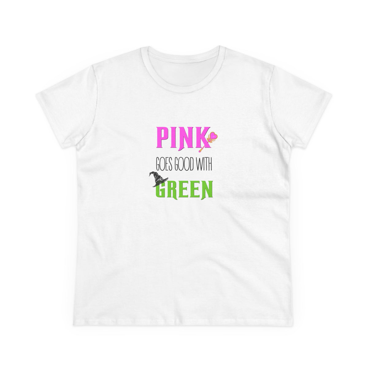 Pink goes good with green - Wicked - Women's Midweight Cotton Tee