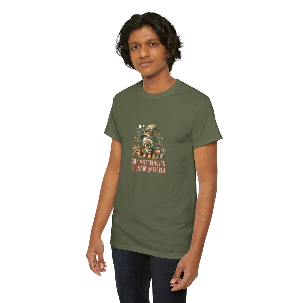 Simplest Things in Life Gnome - Unisex Heavy Cotton Tee