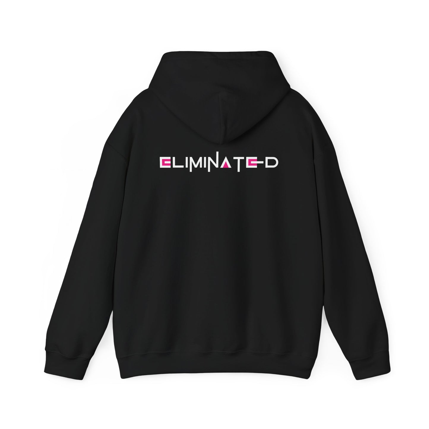 Eliminated (Squid Games) (printed on back) - Modern Vibes - Unisex Heavy Blend™ Hooded Sweatshirt