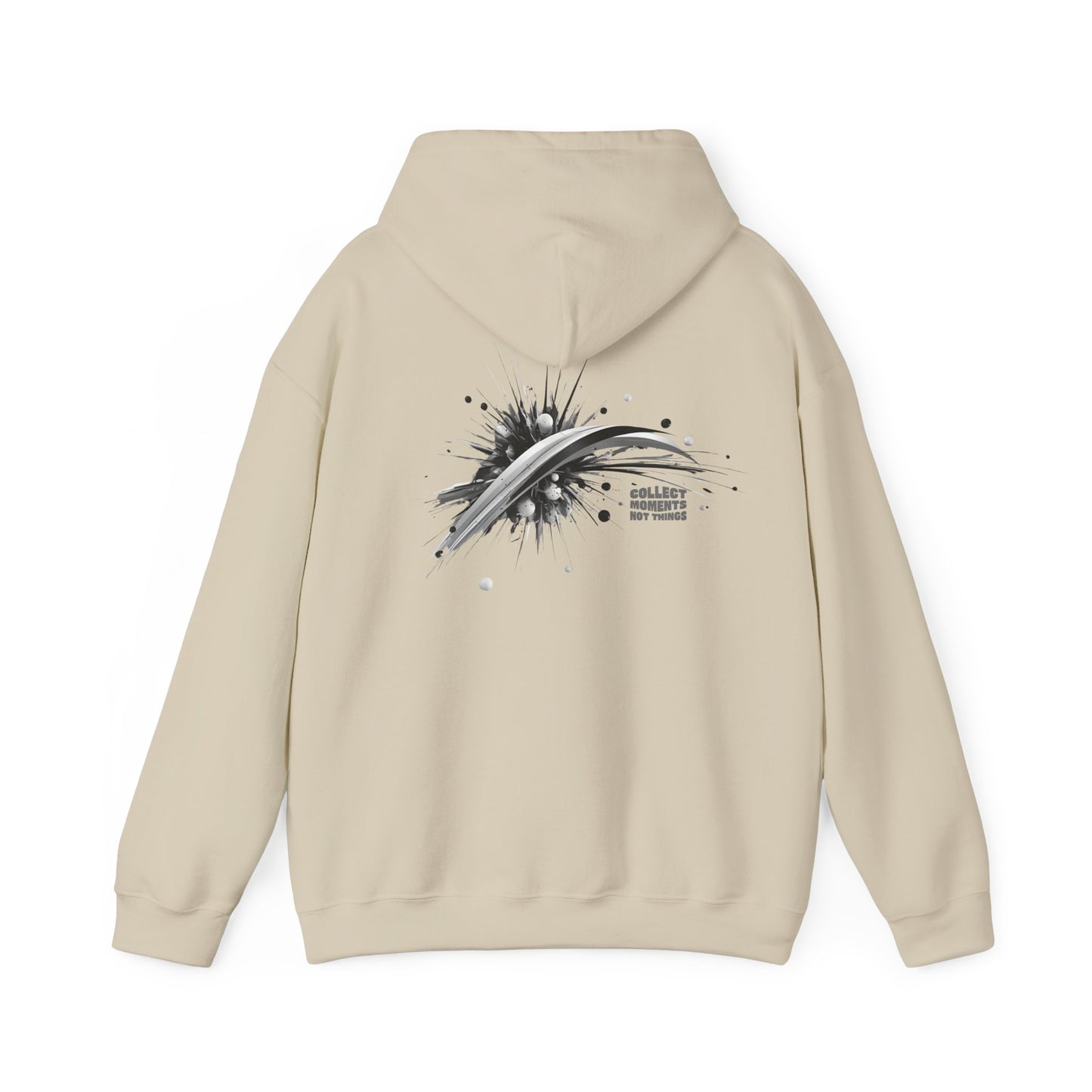 Collect moments not things Splash (printed on back) - Modern Vibes - Unisex Heavy Blend™ Hooded Sweatshirt