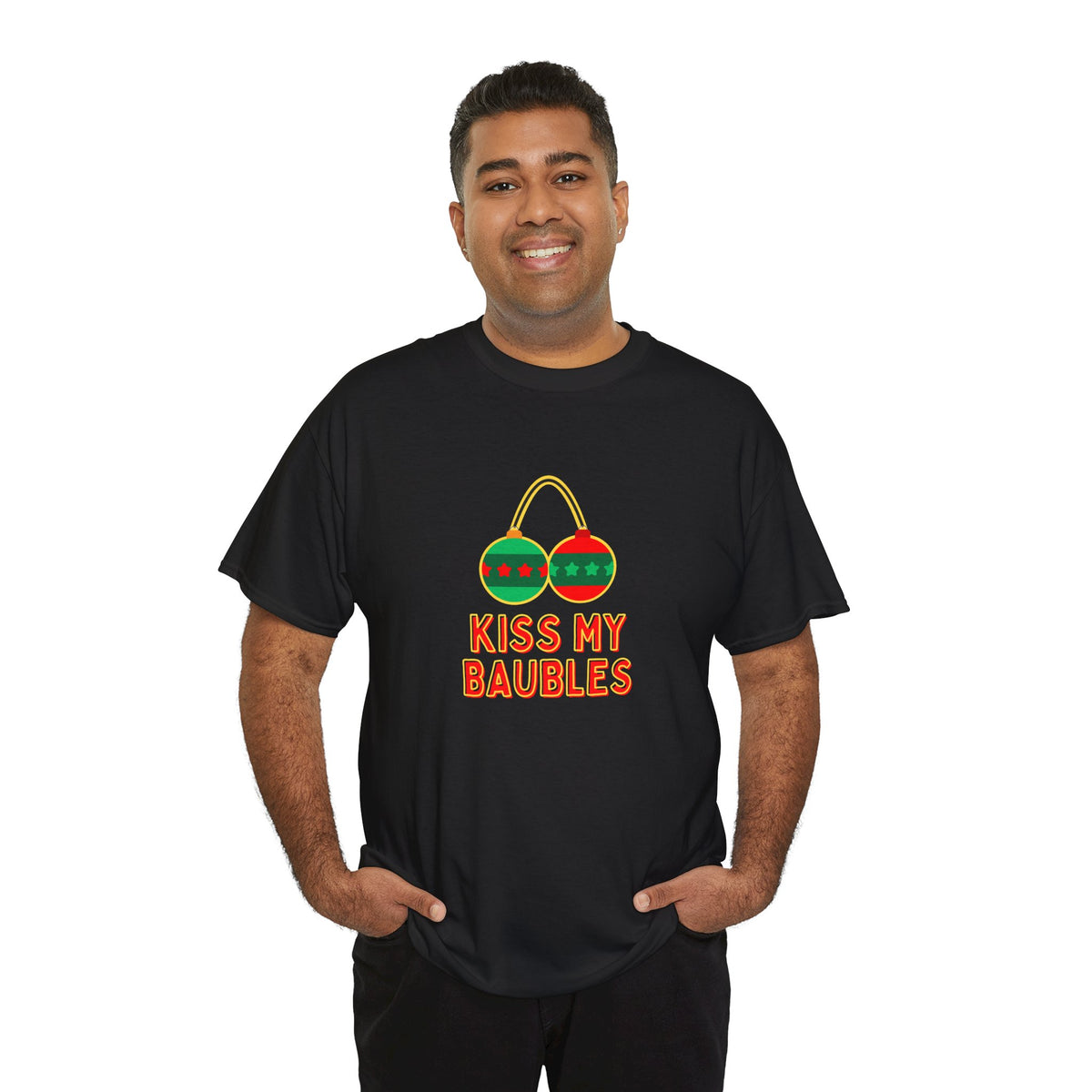 Kiss my Baubles - Christmas - Unisex Heavy Cotton Tee