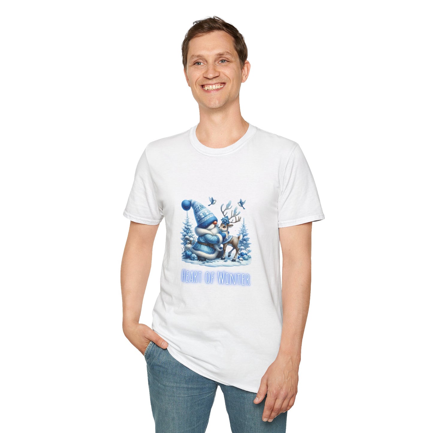 Heart of Winter (gnome) - Christmas- Unisex Softstyle T-Shirt