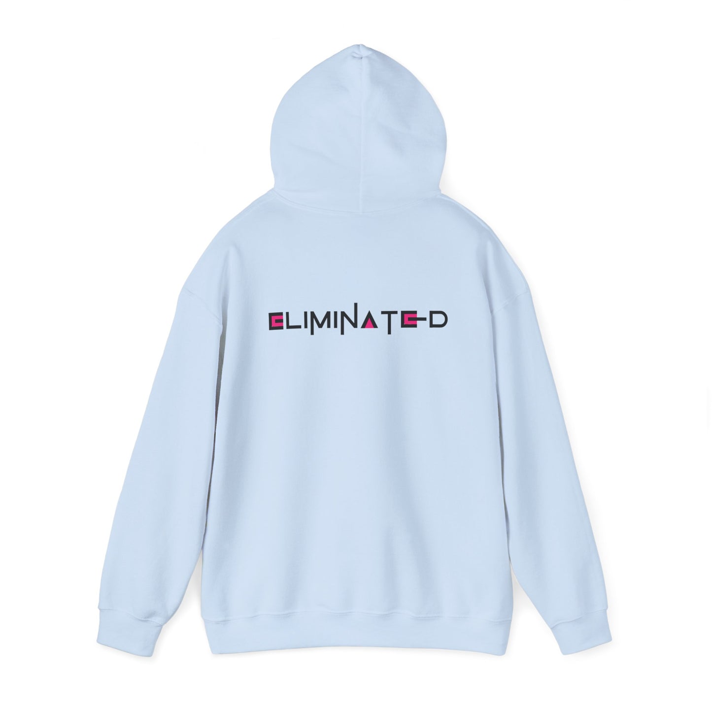 Eliminated (Squid Games) (printed on back) - Modern Vibes - Unisex Heavy Blend™ Hooded Sweatshirt