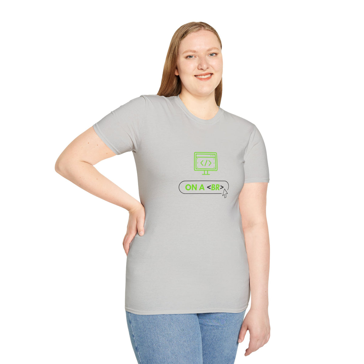On a <BR> Break - Unisex Softstyle T-Shirt