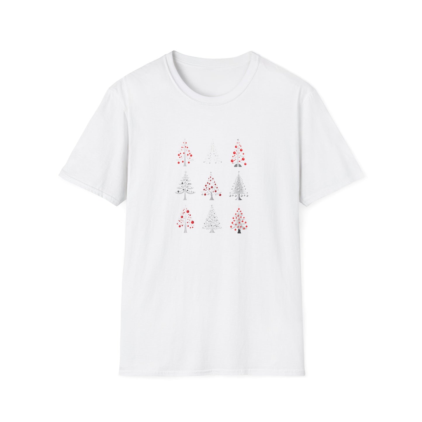 Christmas Trees (silver) - Unisex Softstyle T-Shirt