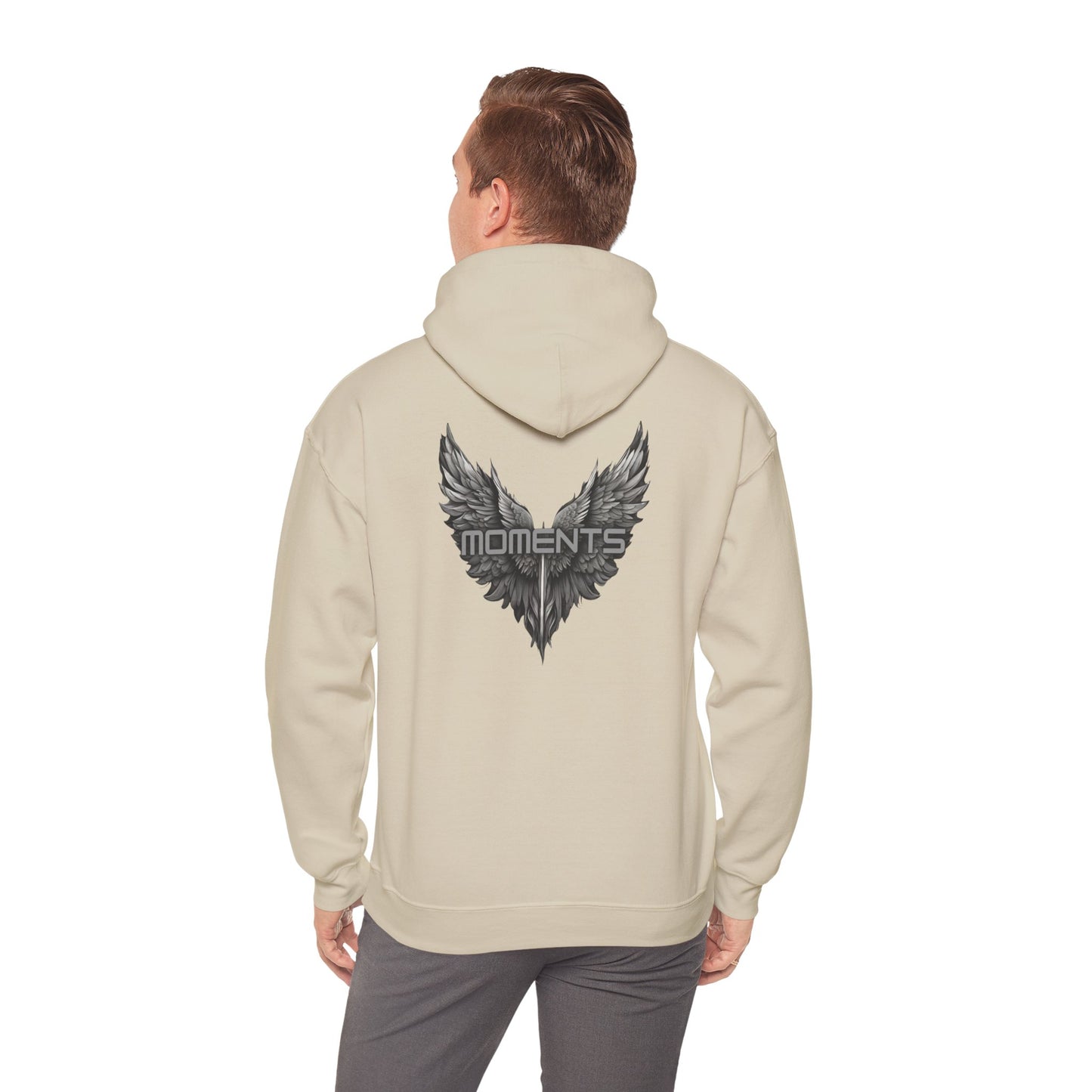 Moments (printed on back) - Statement Graphic - Unisex Heavy Blend™ Hooded Sweatshirt