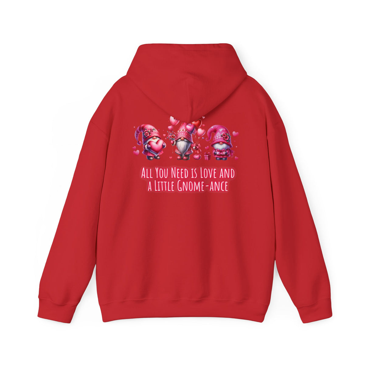 All you need is a little gnome-ance (printed on back) - Gnomes - Unisex Heavy Blend™ Hooded Sweatshirt