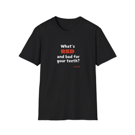 Red Teeth joke - Unisex Softstyle T-Shirt