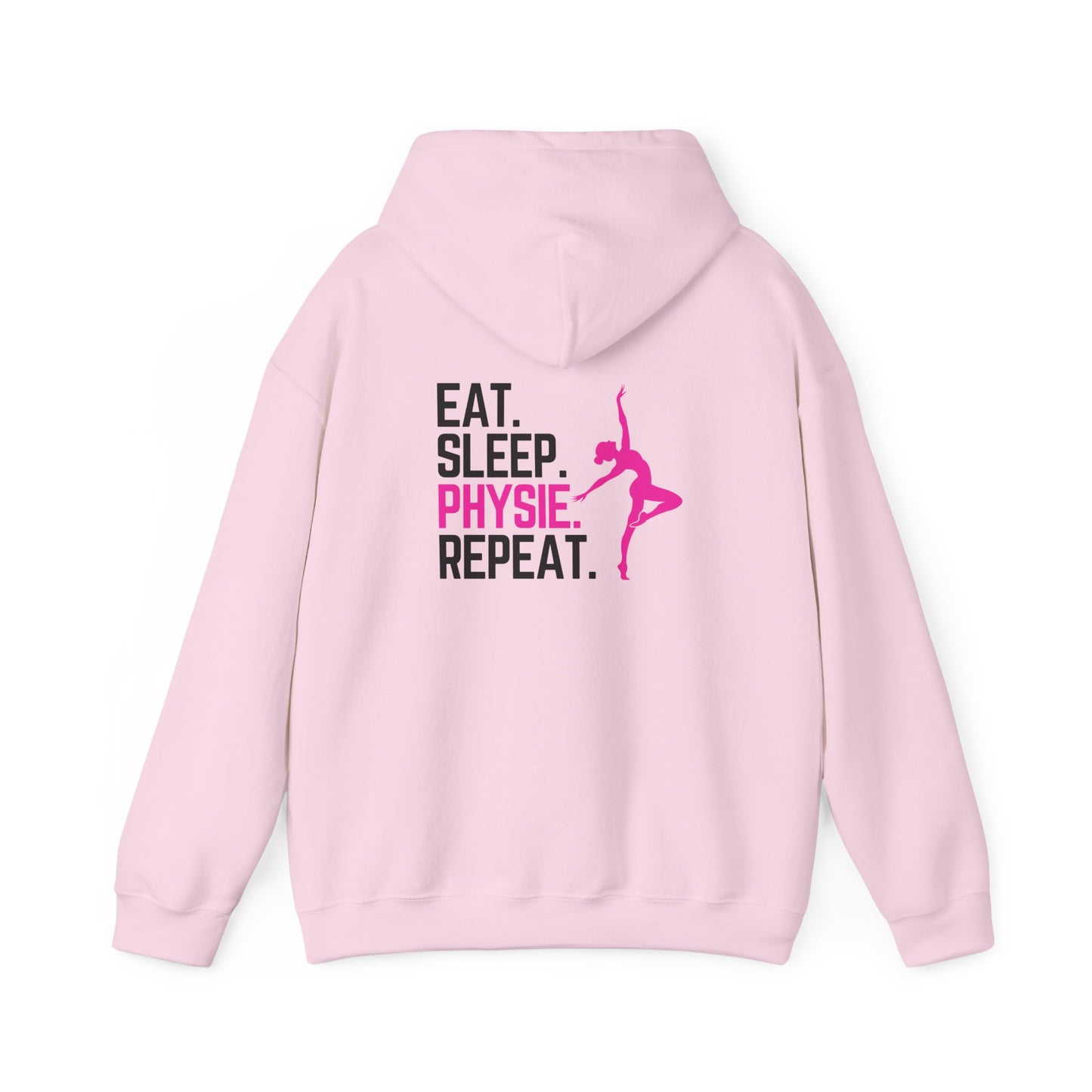 Eat Sleep Physie Repeat (printed on back) - Unisex Heavy Blend™ Hooded Sweatshirt