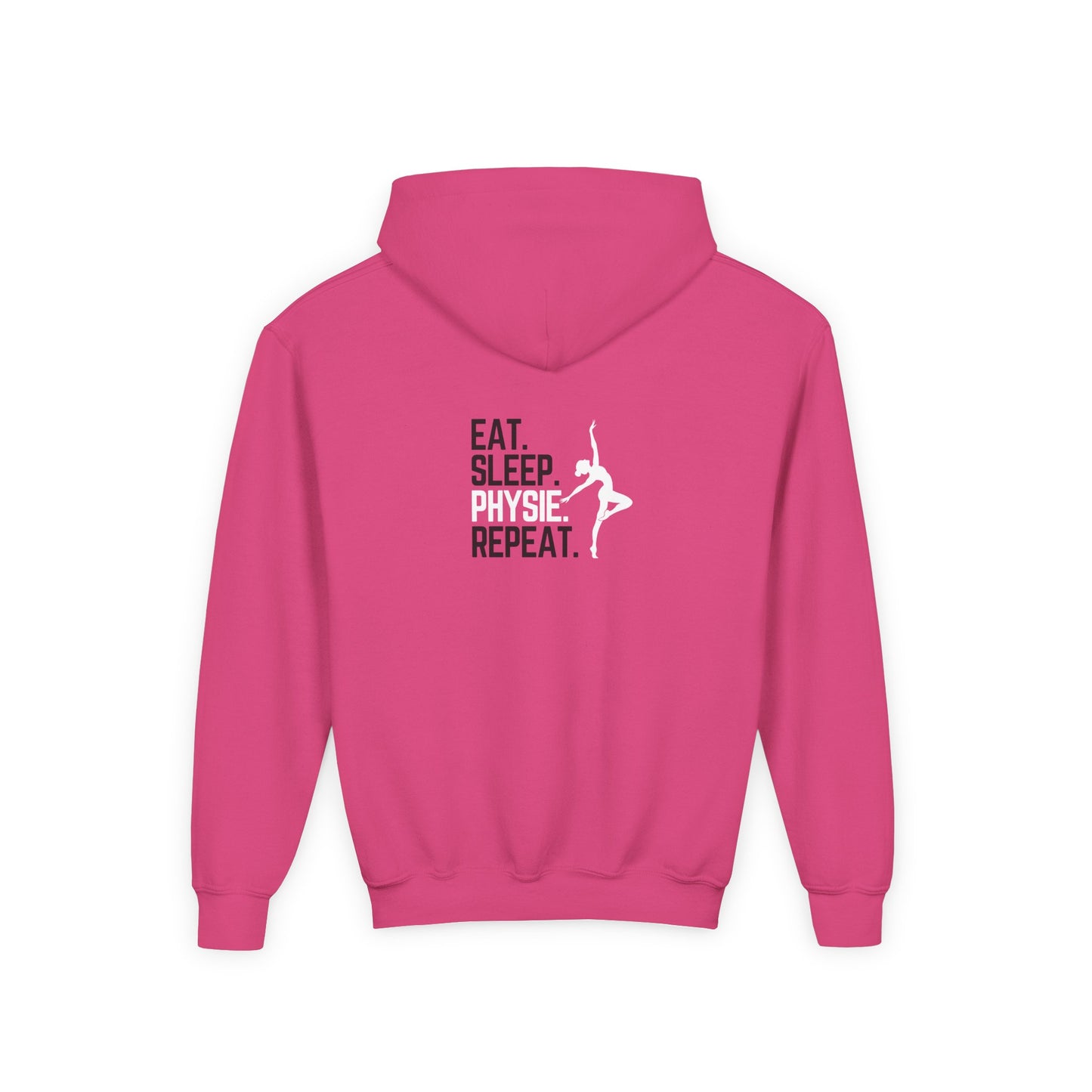 Eat Sleep Physie Repeat (printed on back) - Youth Heavy Blend Hoodie