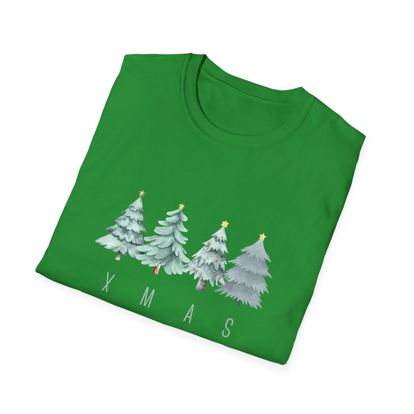 XMAS trees (green) - Unisex Softstyle T-Shirt